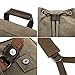Kattee Men’s Leather Canvas Backpack Large School Bag Travel Rucksack Army Green