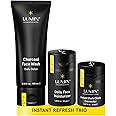 Lumin Skin Care Set Routine for Men - Burnout Buster Trio - Men's Facial Care Kit, Men's Skincare Routine For Dry Skin & Dark Circles, 2 Month Supply
