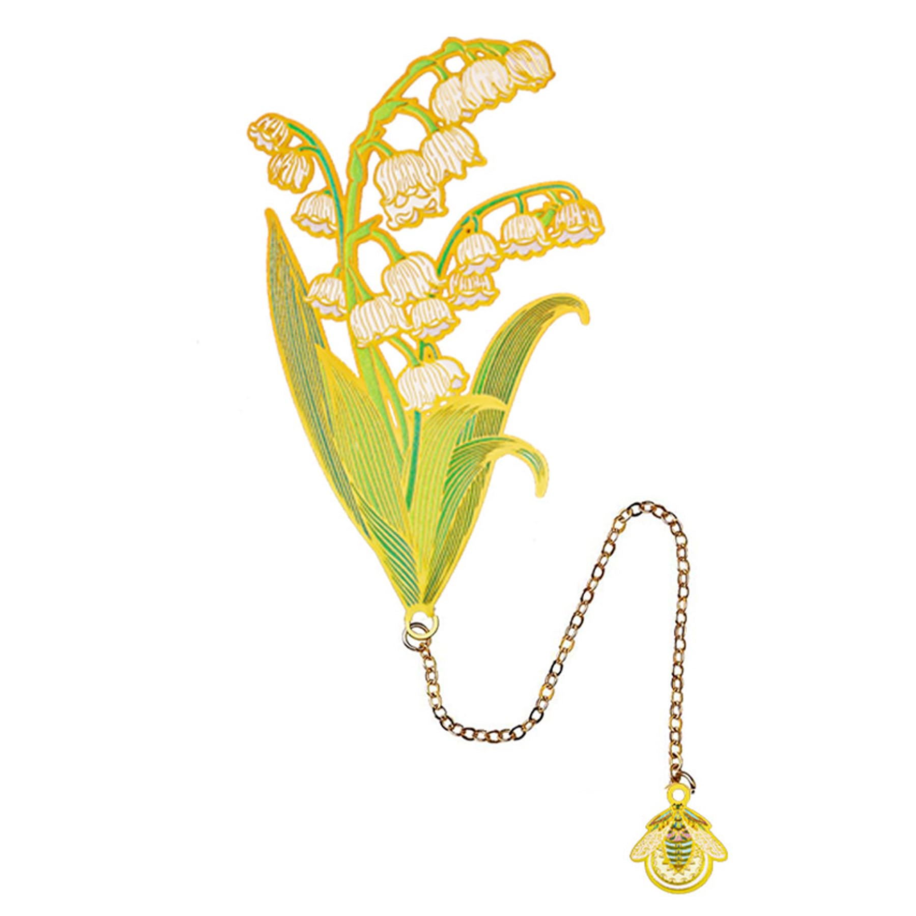 Umimiss Lily of The Valley Gifts - Bookmarks for Women, Book Lover Gifts, Flower Bookmark, LAN Ling Flower Metal Art Bookmark Teacher's Day Gift for Book Lovers Friends Readers Graduation Gifts
