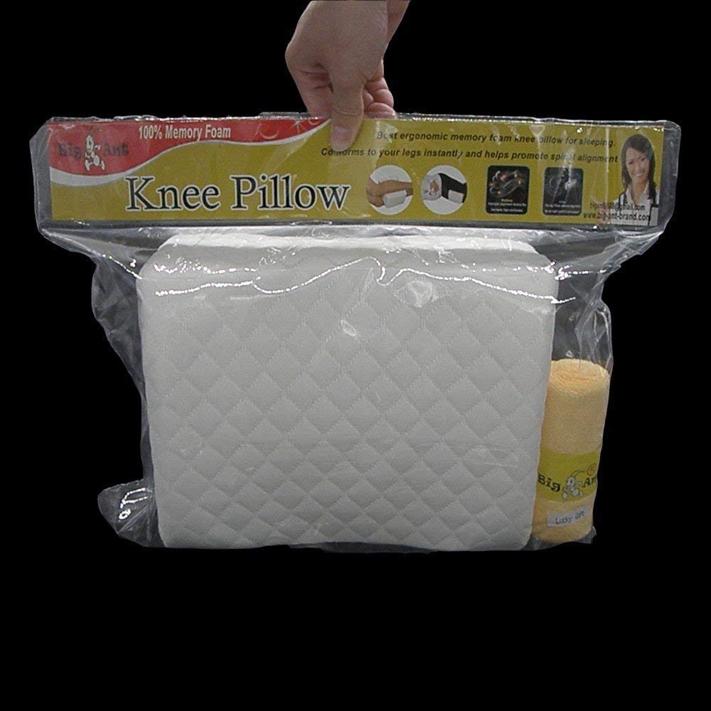 Orthopedic Knee Pillow for Sciatica Relief - Best for Lower Leg, Back, and Knee Pain- Memory Foam Wedge Contour Leg Pillow with Removable Cover