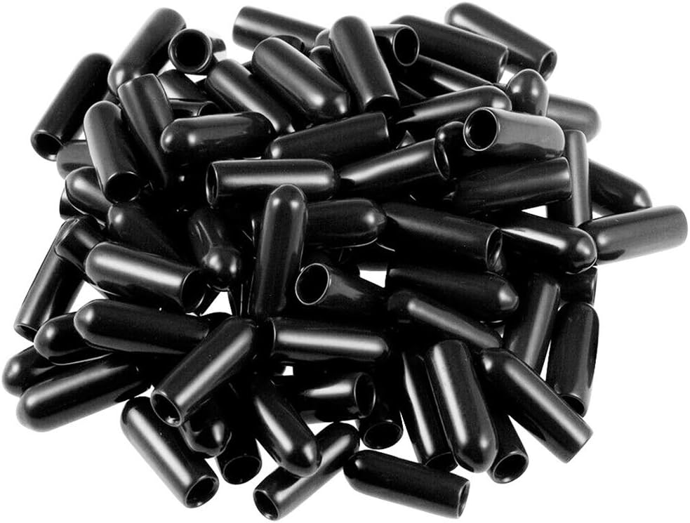 50pcs Screw Thread Protectors 1/4 inch ID Rubber Round End Cap Cover