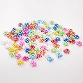 Yxinjy 50 Pcs Colorful 1 Inch Gift Bows Mini Christmas Bows Metallic Star Bows Party Gifts Wrapping Bows Adhesive Holiday Presents Bows for Valentine's Day, Gift Wrap Supplies
