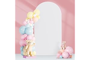 QPEY Arch Backdrop Cover，Wedding Arch Cover Backdrop Stand for Parties Arch Backdrop Stand Cover for Wedding Ceremony Banquet Decoration Baby Shower Party Shooting Props (6 ft)