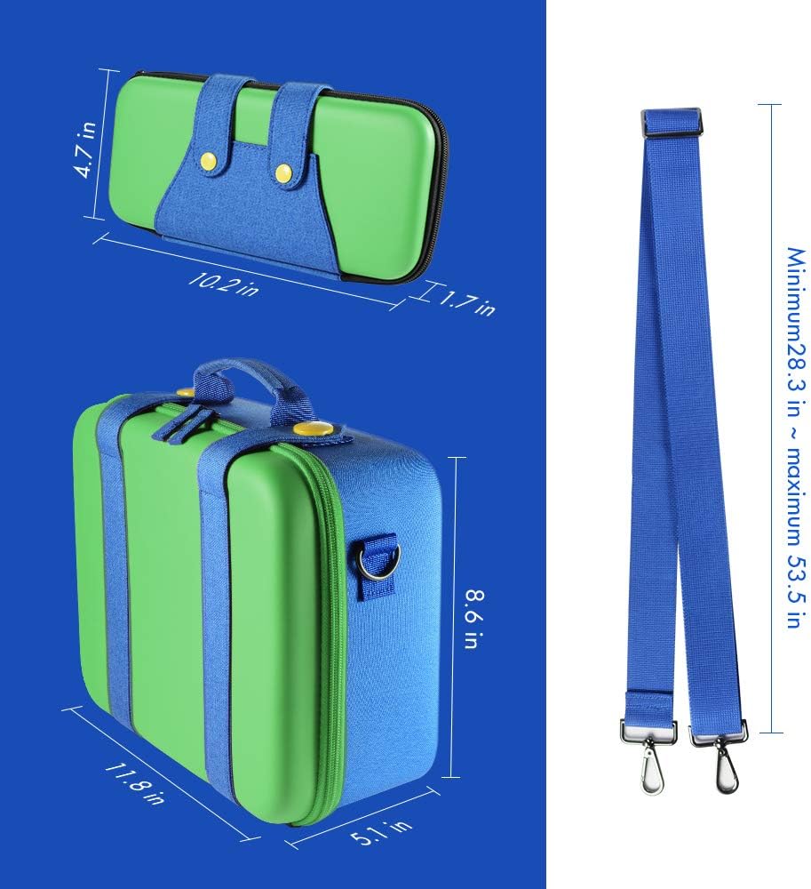XCSOURCE Carrying Storage Case Compatible with Nintendo Switch System,Cute and Deluxe,Protective Hard Shell Carry Bag for Nintendo Switch Console and Accessories(Green): Home & Kitchen