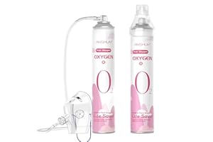 GENERIC 10L 2-Pack Portable Canned Oxygen with Mask and Tube, 99.5% Pure Canned Oxygen, Eco-Friendly Design, for High Altitude, Exercise Recovery, Pregnant Women, and The Elderly.