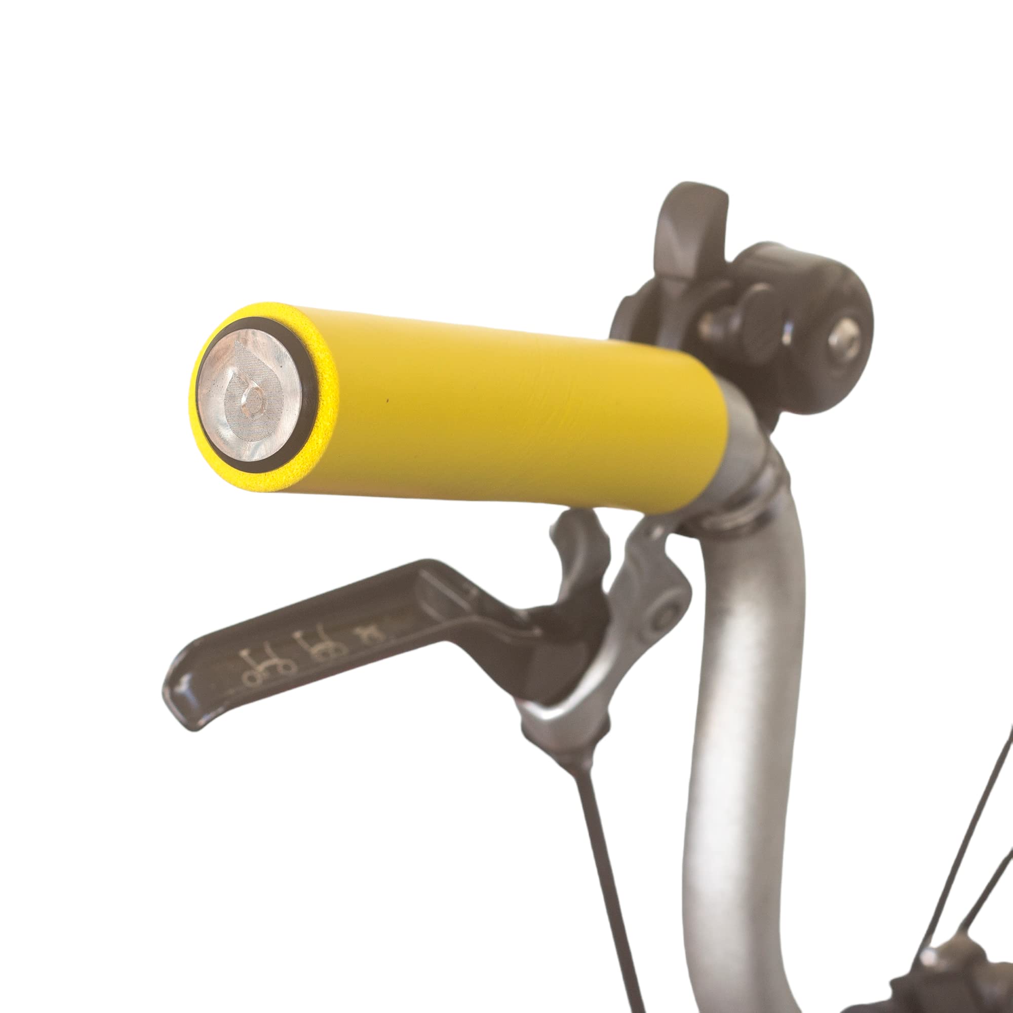 Foam M/H/S Grips + Handlebar Plugs for BROMPTON Yellow
