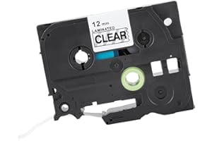 Dioche for PTouch, Plastic KZE 231 431 531 631 731 Label Tape for PTouch - 12mm Plastic Tape with Strong Adhesive, Water & Oi