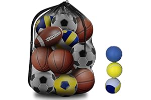 Ball Bag,Armastuse Extra Large Professional Sports Equipment Bag with Shoulder Strap Black (30" X 40" Inches)