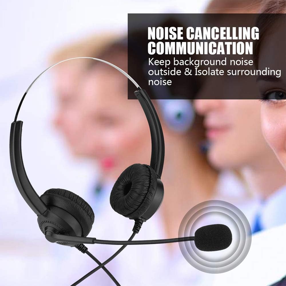USB Headset with Microphone Laptop Headset with Microphone Headphones for Desktop Adjustable Noise Canceling Earphone for Desktop Earphone for PC Laptop - Image 3