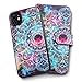 HianDier Compatible with iPhone 11 Case 6.1 Inches (2019) with Card Holder 9 Slots Detachable PU Leather Flip Cover Shockproof Magnetic Clasp Lanyard Dual Layer Wallet Cases, Mandala