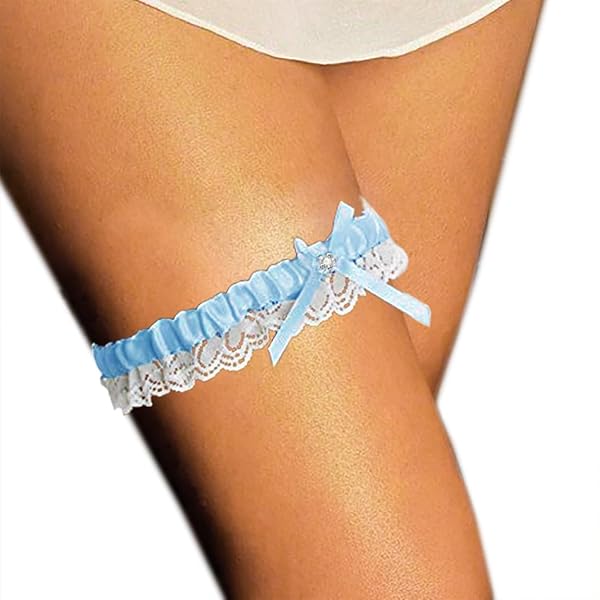 Amazon.com: LissKiss Red Peacock Lace & Satin Bow Garter