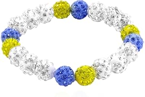 Xeyau Bling Baseball Bracelet Ice Collection Bracelets for Competitive Athletes,Glitter Rhinestone Ball Bracelets for Men Inspired Sports Jewelry Accessory