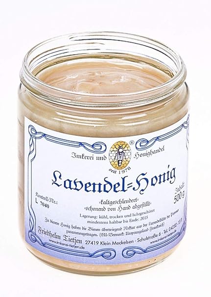 Lavendelhonig 500g – aus der Provence Frankreich - sehr aromatisch, naturbelassen, Honig (von Imkerei Nordheide)