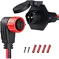 Trolling Motor Plug,12V/24V/26V/48V Trolling Motor Plug and Receptacle for Minn Kota Marine Boat,8 Gauge 2-Wire Quick Connect,Male&Female,Waterproof