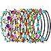 eBoot 12 Pieces Multicolor Rose Flower Headband Women Girl Fashion Floral Crown Garland Headbands with Elastic Ribbon