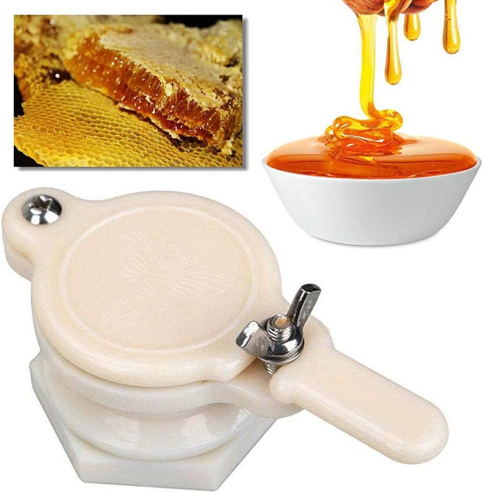fang FANS Plastic Bee Honey Gate Valve for Bucket Beekeeping Honey Bottling Tool for Honey Extractor Honey Tap Beekeeper Equipment (White)
