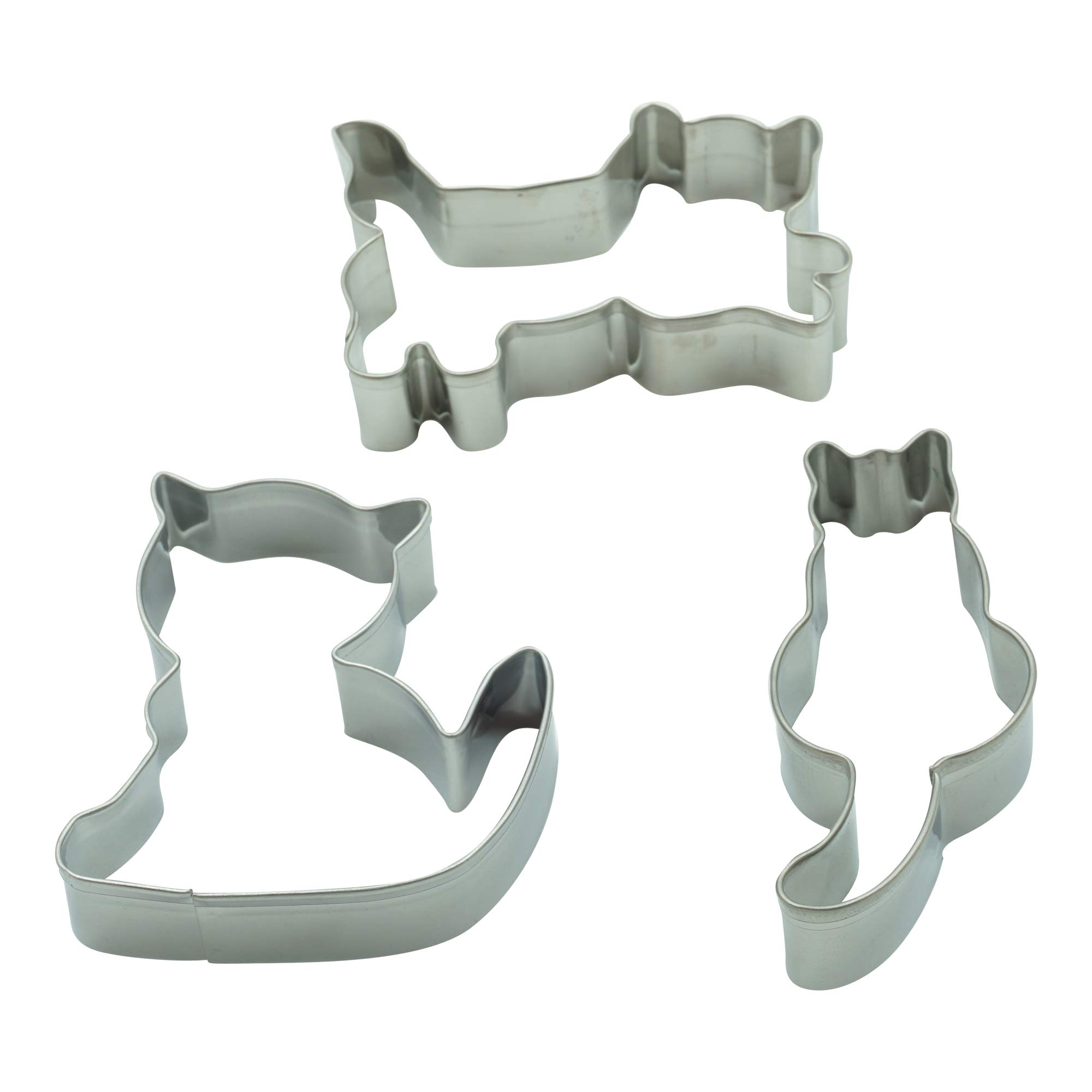 BekkiB 880063 Set of 3 Cat Cookie Cutters Animal Kitten Cat Biscuit Fondant