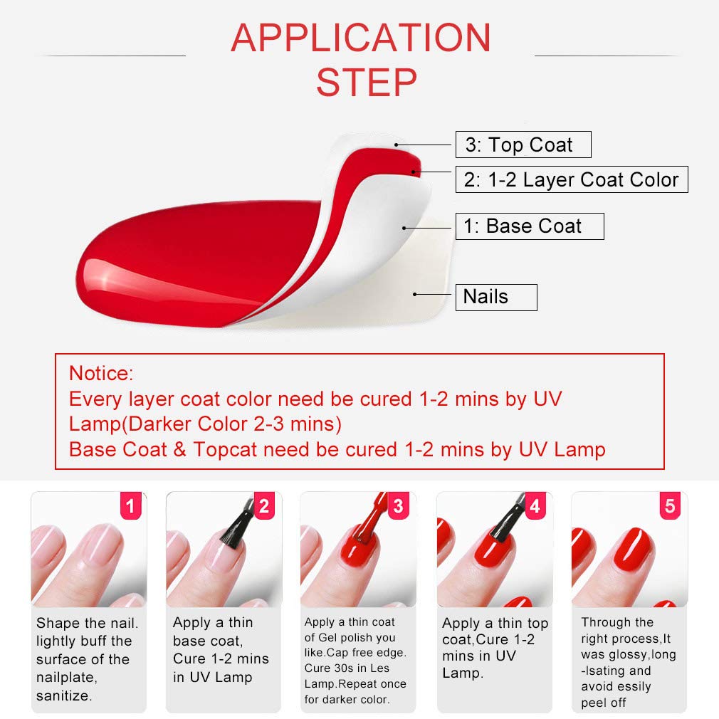 VENALISA 15ML No Wipe Tempered Top Coat - Scratch Resistant High Gloss Soak Off Gel Nail Polish Finish Long Lasting Set Gel Nail Kit - Image 9