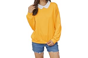 Tuislay Cute Kawaii Sweatshirts for Teen Girls Aesthetic Clothe Women Hoodies Preppy Pullover Turn-Down Collar Pocket Tops