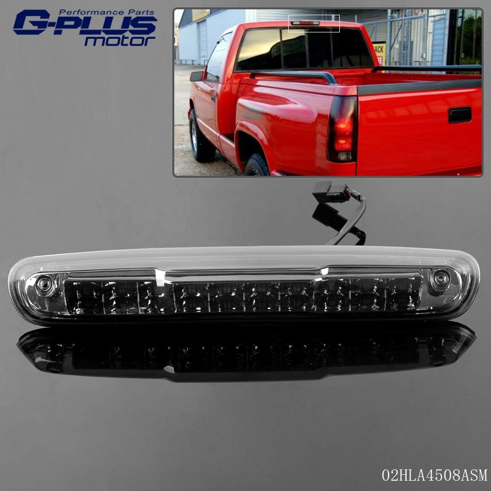 Compatible For Chevy Silverado For GMC Sierra 1500 2500 3500 07-13 Smoke Lens LED 3rd Third Brake Light High Mount Cargo Lamps