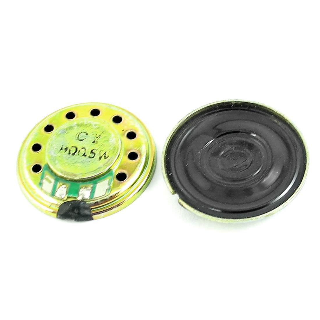 sourcing map 2 Pcs 0.5W 8 Ohm 20mm Diameter Round Magnet Speaker Loudspeaker Horn