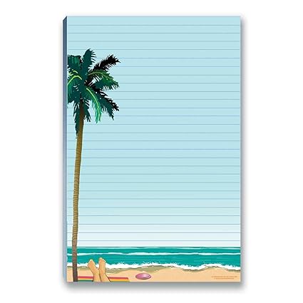 Bloc de notas con imán para la playa, bloc de notas magnético para ...