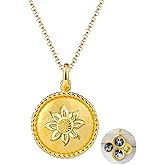 Expanding Photo Locket Necklace that Holds 4 Pictures Pendant Lockets Birthday Gifts