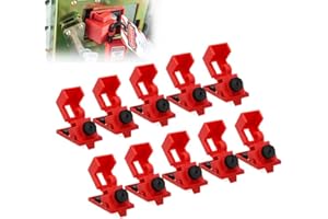 Tylulikaty Circuit Breaker Lockout Device,10Pcs for 120/277 Clamp-on Electrical Single Pole Breaker for Loto Station Lock Out Tag Out Kit