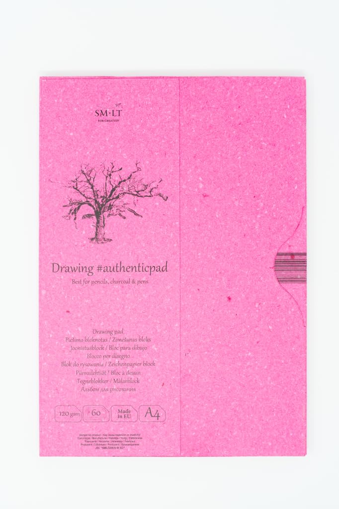 SMLT PA 60 Authentic Line A4 Sketch Pad Authenticpad, 120 GSM White Paper, 60 Sheets