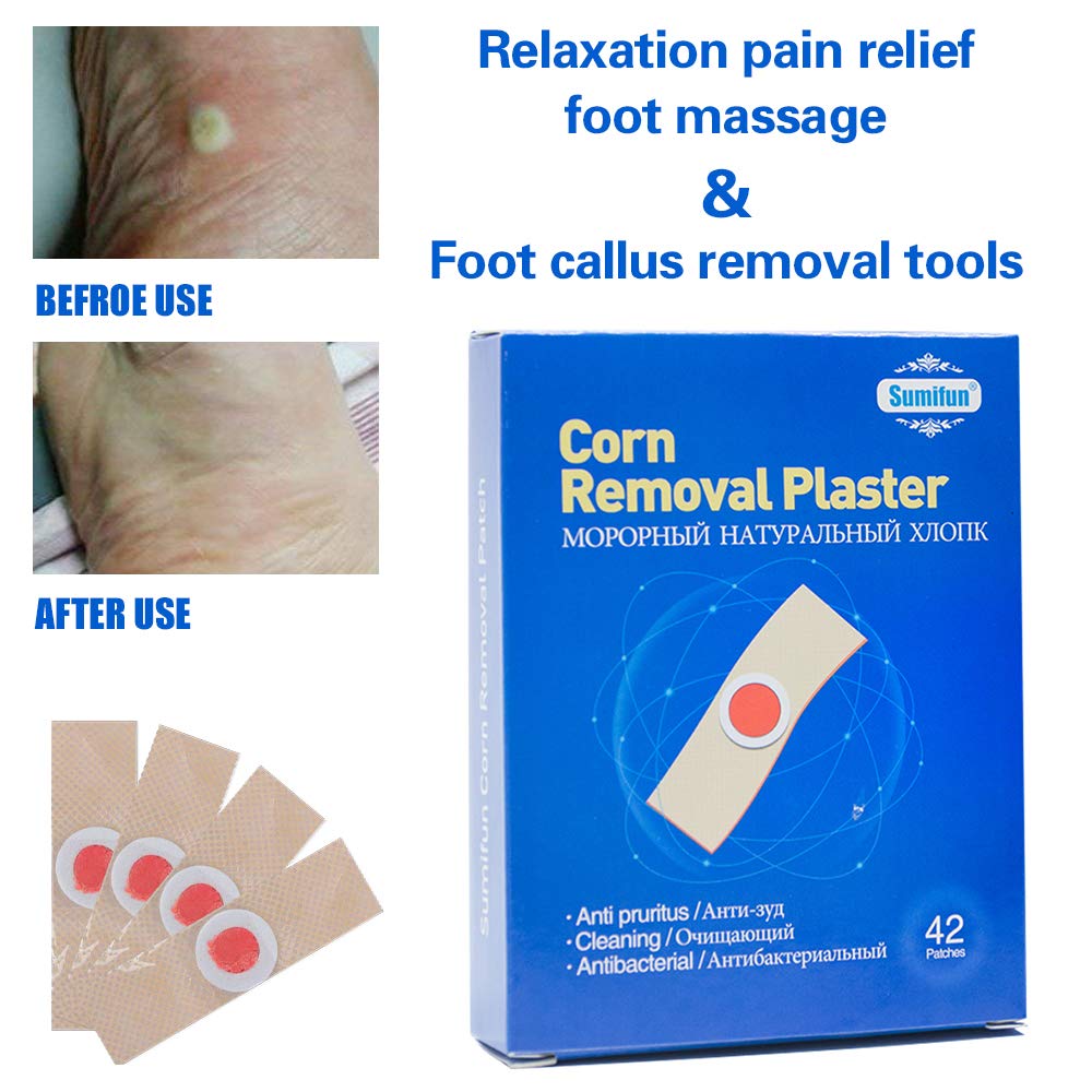 Corn Remover, Corn Removal, Callus Remover, Cuticle Remover 42 Pcs Foot