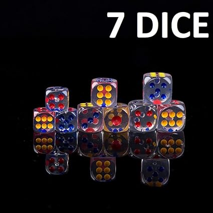 Resin and Plastic Dice Set Game Set Includes 7 Dice Unique Gifts Ideas