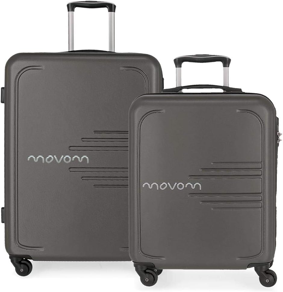 Movom Flash Grey Luggage Set 55/69 cm Rigid ABS Combination Lock 117