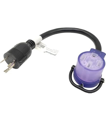 Fullsky EV Charging Adapter For Tesla - NEMA L14-30P To 14-50R Plug Converter, 30A 7500W