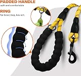 Taglory Rope Dog Lead 1.2 cm 1.8 m Reflective Padded Handle Yellow view 4