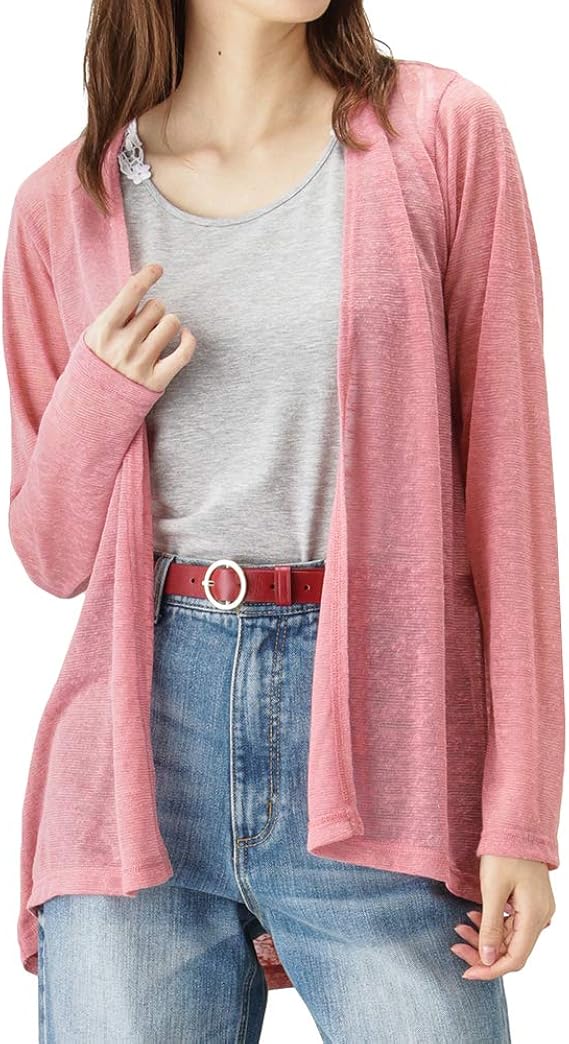 Amazon Free Nature フリーネイチャー ショールカーディガン カーディガン ショールカラー 長袖 透け感 Fncs9101 レディース カーディガン ボレロ 通販