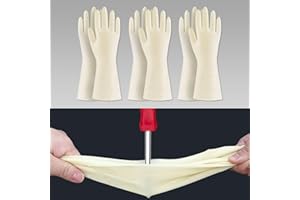 BOOMJOY Nitrile Cleaning Gloves, Heavy Duty Dishwashing Gloves, Reusable Medium Gloves for Kitchen, Bathroom, Gardening, Working, Pet Care - White, 3 Pairs, Size M