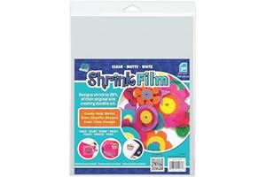 Grafix Shrink Film - Clear, Matte & White 8.5"x11" Sheets, Design Your Art and Shrink It to Create Jewelry, Embellishments, Paper Crafts, Gift Tags, Ornaments and More, Assorted 30pcs