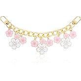 Larrel Flower Purse Chain, 7.87in Short Purse Strap Bag Chain Zinc Alloy Bag Extender Chains Purses Strap Purses Charms Handbag Charms Bags Accessories for Handbags Crossbody Shoulder Handbag (Gold)