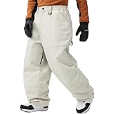 GSOU SNOW Womens Mens Snowboard Pants Baggy Ski Snow Pants Loose Cargo Sport Outdoor Insulation Waterproof