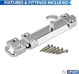 XFORT 2 Pack Polished Chrome Door Bolt Lock 100mm Surface Mounted Sliding Lock view 2