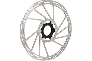 Bike Disc Brake Rotor, 203mm Disc Brake Rotor with Center Lock Adapter, Disc Brake Conversion Accessories Parts for Road Bike