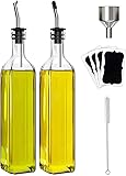 Leaflai Olive Oil Dispenser Bottle, 2 Pcs Glass