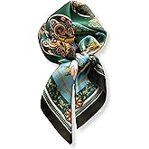 PoeticEHome 100% Pure Mulberry Silk Square Scarf 27"x27" Women Neckerchief Headscarf Gift Packed