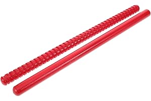 Luxshiny 2pcs Wooden Threaded Rhythm Sticks Percussion Instrument for Music Education and Basic Rhythm