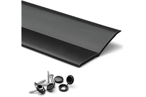 FOSLUOC Garage Door Seal Top and Side Seal Strip 34FT Black Adhesive Backed Rubber Weather Stripping Replacement Weatherproofing Universal Sealing(Black)