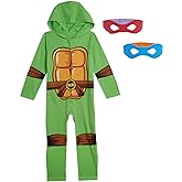Teenage Mutant Ninja Turtles Zip Up Cosplay Costume Coverall and Masks Newborn to Adult Sizes (0-3 Months - 2XL)