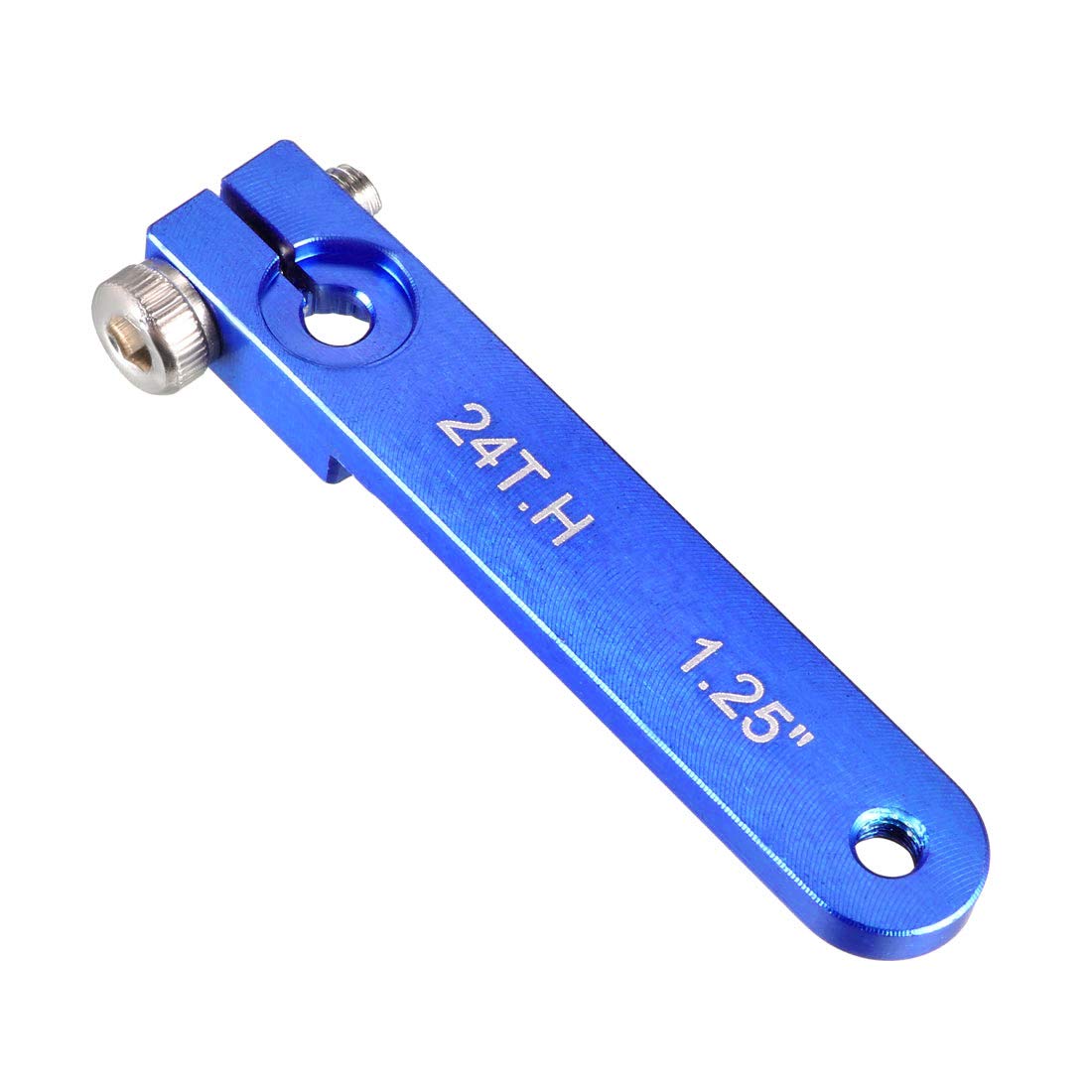 uxcell Aluminum Servo Arms Single Arm 24T M3 Thread Blue, for 1.25 Inch Hitec