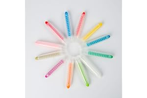 LVYOALIN Dustless Chalk for Kids,Non-toxic Colored Sidewalk Chalk With Holder for Kids, 12 Colored Washable Toddlers Chalks for Blackboard Drawing Writing