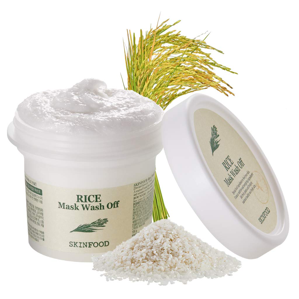 SKINFOOD Mask Rice 100g White Rice Exfoliating Scrub Wash Off Face