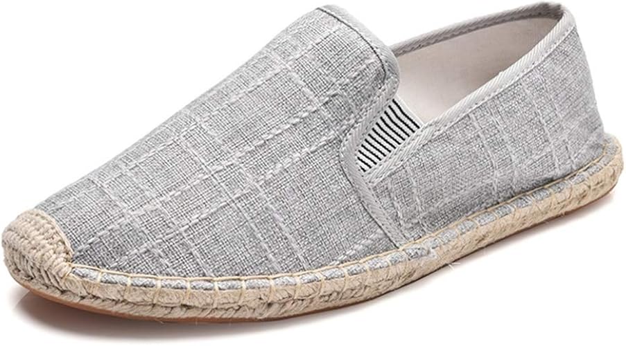 Amazon Dong キャンバス シューズ スニーカー メンズ 亜麻 夏 おしゃれ 歩きやすい軽量 通気 アウトドア ローファー 民族風 紳士 靴 卒業式 入学式 日常着用 通勤 通学カジュアルシューズ ウォーキングシューズ ファッション ウォーキング